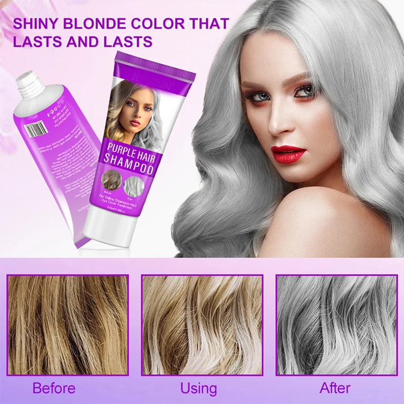 Purple Hair Shampoo Hair Masque for  Bleached Neutralize Brassy Tones Professional Hair Care Supplies