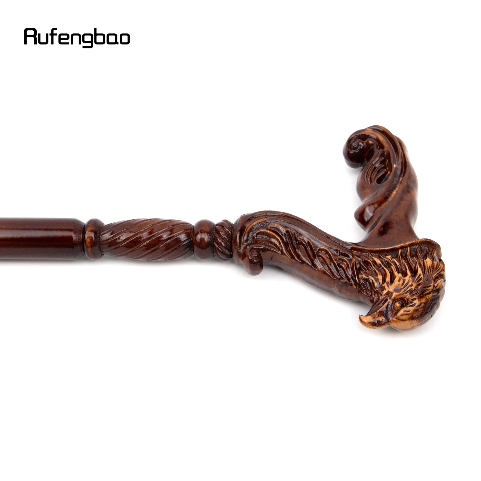 Eagle Brown Wood Fashion Walking Stick decorativo Vampire Cospaly Party Wood Walking Cane Halloween Mace Wand Crosier 93cm