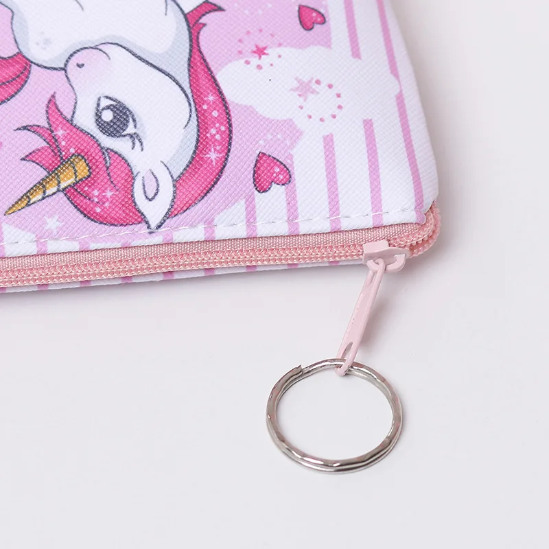 Women Girl Unicorn Printing Mini Portable Bags Coin Purse Card Holder Wallet Key Pouch Make up Cartoon Bag