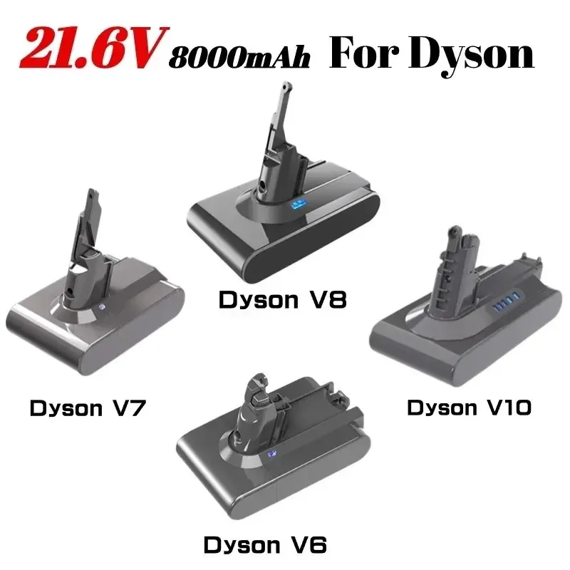 

V8 Vacuum cleaner battery 8000AH Battery For Dyson V6 V7 V8 V10 Series SV12 DC62 SV10 SV11 sv10 SV12 Cyclone Mattress Handheld