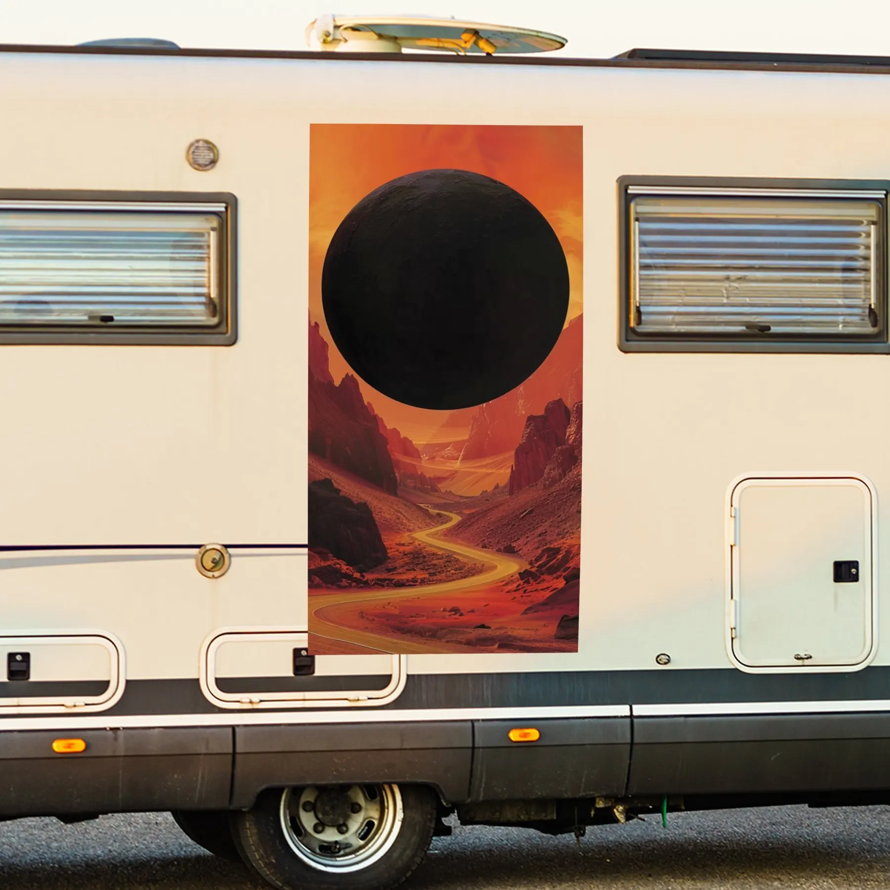 

Автомобильная наклейка Fantasy Mountain Portal, виниловая наклейка на сторону моторики дома, водонепроницаемая самоклеящаяся виниловая наклейка по бокам