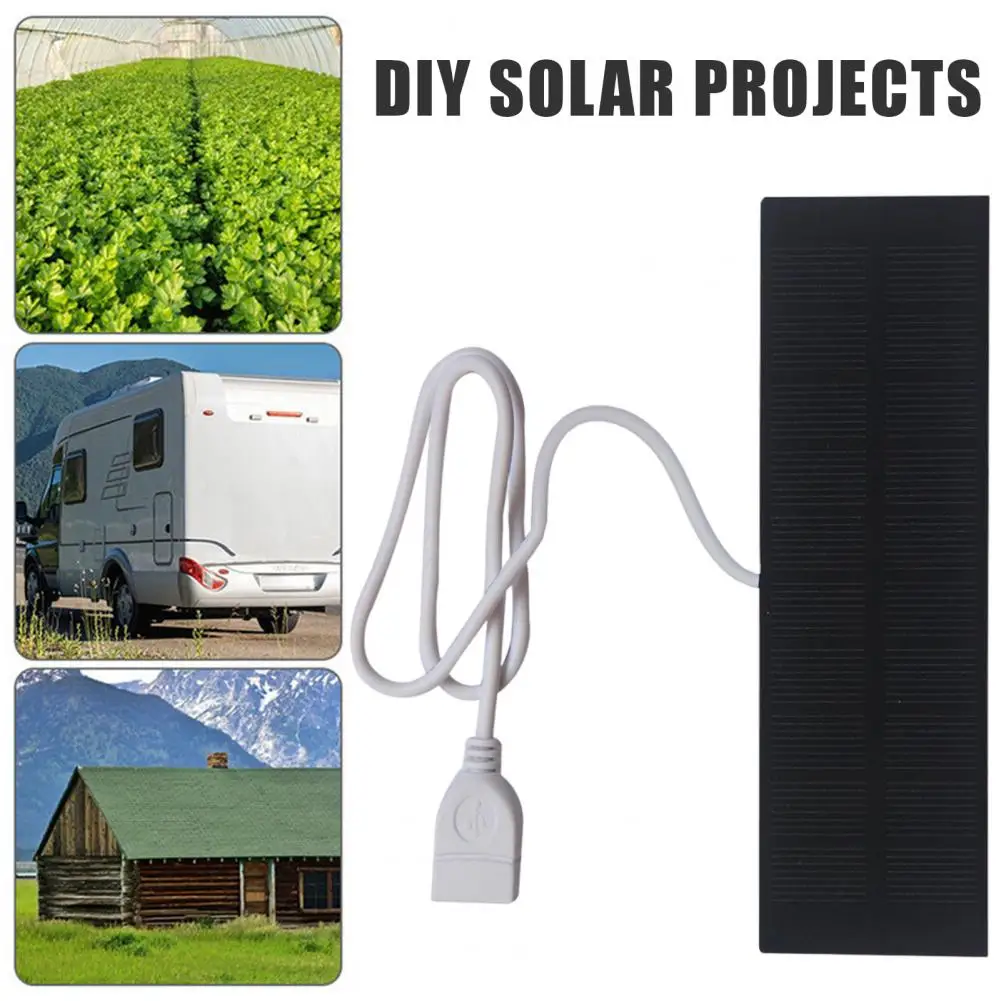 Solar Charger Portable Mini Solar Panel Charger High Efficiency Usb Interface Power Bank Waterproof Phone Fan Charging Device 1w