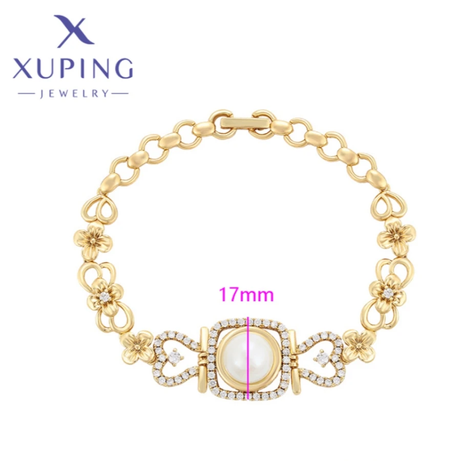 Xuping Jewelry New Arrival Fashion Unique Shape Light Gold Color Choker Romantic Bracelets for Women Birthday Gifts X000927685