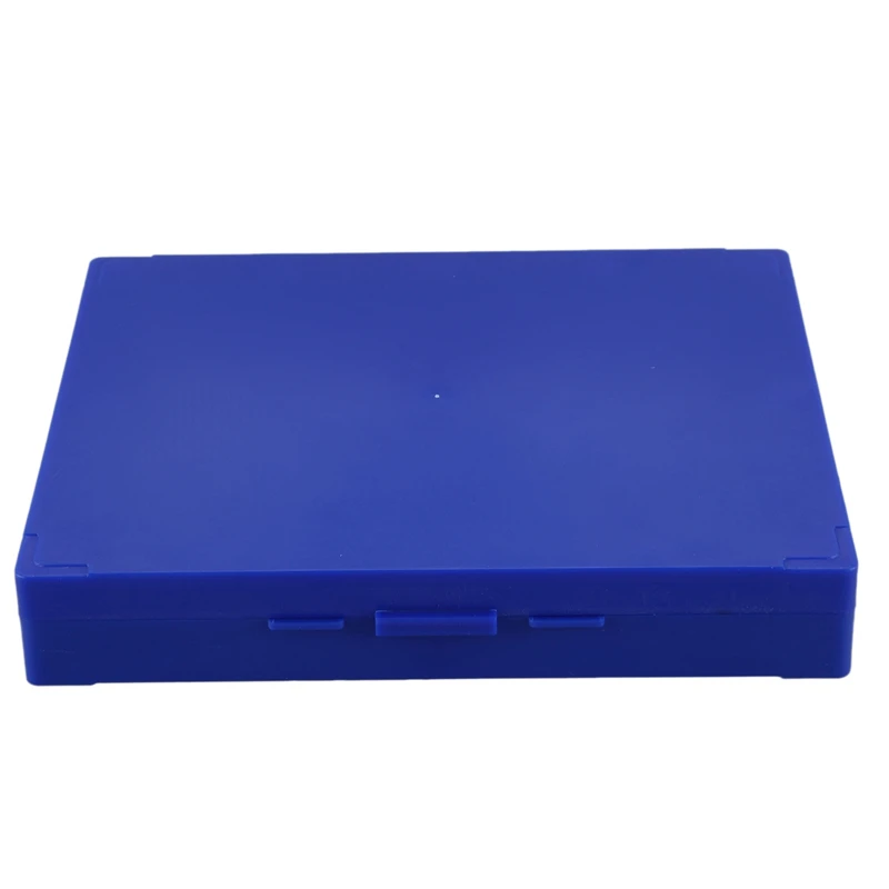 AT13 Royal Blue Plastic Rectangle Hold 300 Microslide Slide Microscope Box