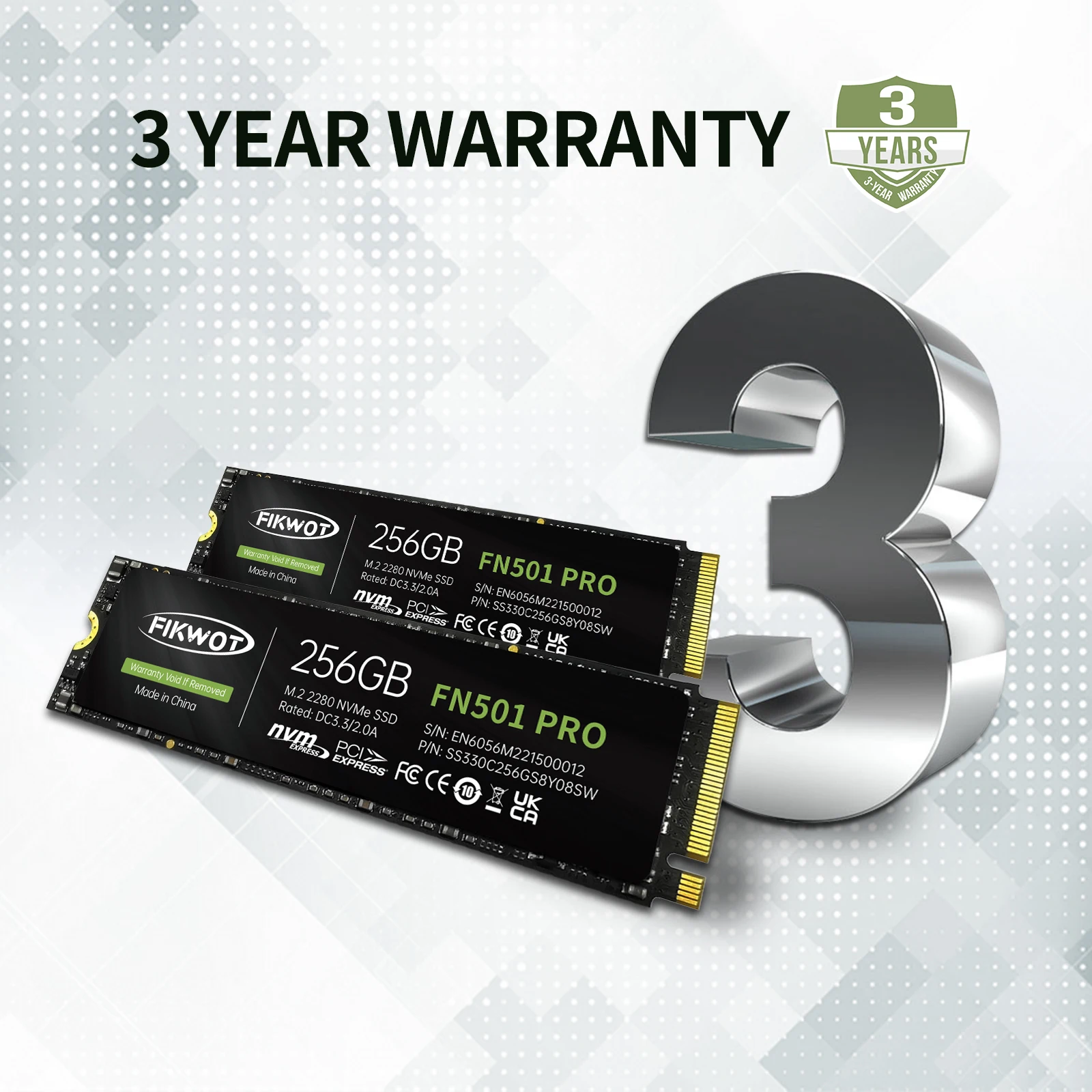 Fikwot FN501 Pro SSD PCIe 3.0x4 256GB 512GB 1TB 2TB M.2 NVMe
