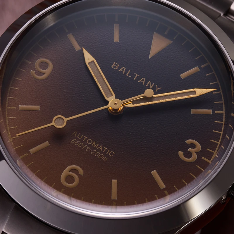 خمر اكسبلورر استبدال 39 مللي متر ساعة رياضية الياقوت مضيئة NH38 حركة سوار الفولاذ المقاوم للصدأ 100ATM رجل ساعة اليد