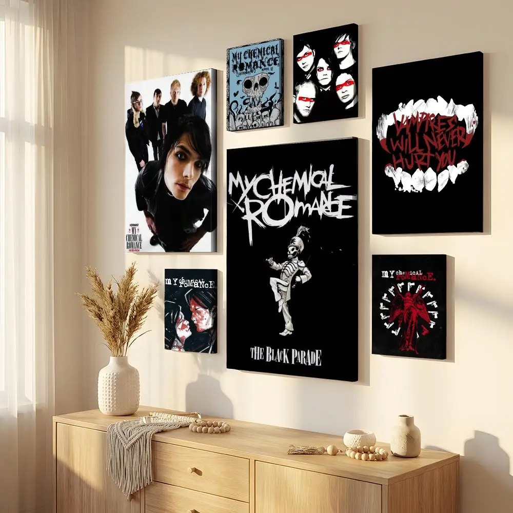 My C-Chemical RomanceS Band Framed Wall Painting Canvas Wall Art Inner Frame Waterproof Home Decor For Living Room