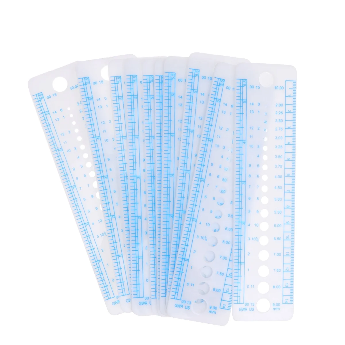 10 Pcs Measuring Ruler Knitted Straight Quilting Multifunction Cartoon Plastic Durable Precision Scale Home Office School Craft