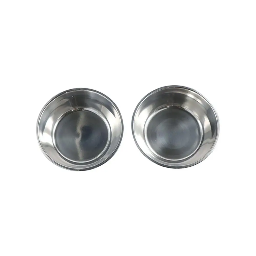 Metal Feeder Bowl Large Capacity Dog Bowl Stainless Steel Silver Cat Water Feeder Bowls Non-rust Cat Feeder Kitten