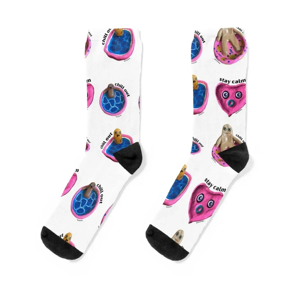 

Chill Out Dude, Bros, and Blobs Bundle lilsboobthangs Socks floral Lots Thermal man winter funny sock Socks Men's Women's
