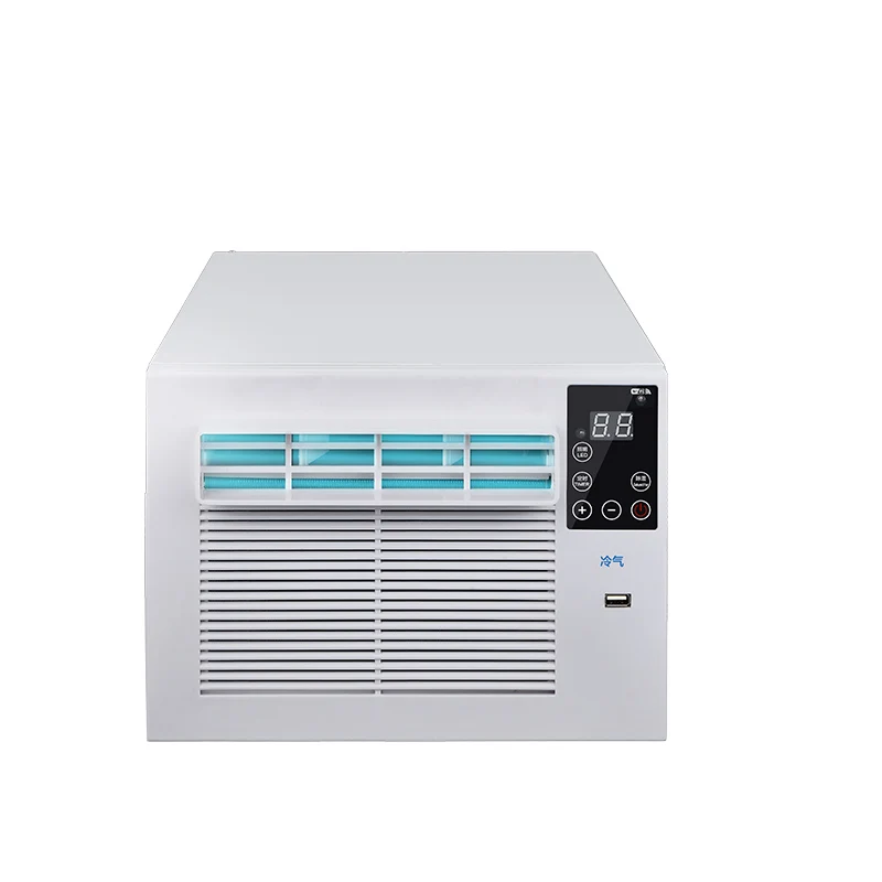 AC 110/220V Portable Air Conditioner 1900BTU Mini Mobile AC with Remote Control for Home Dorm Office Camping Pet Space