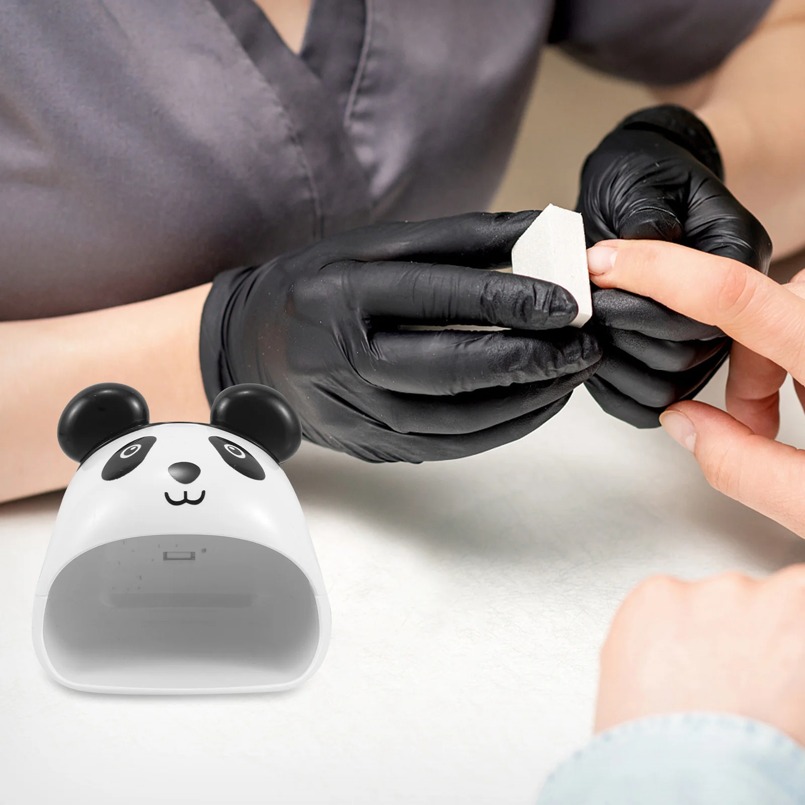 かわいいパンダ型USBネイルランプ、ポータブルジェルポリッシュドライヤー、ミニネイルライト、ハンドヘルド硬化装置、ネイルブルーランプ、小型ライト