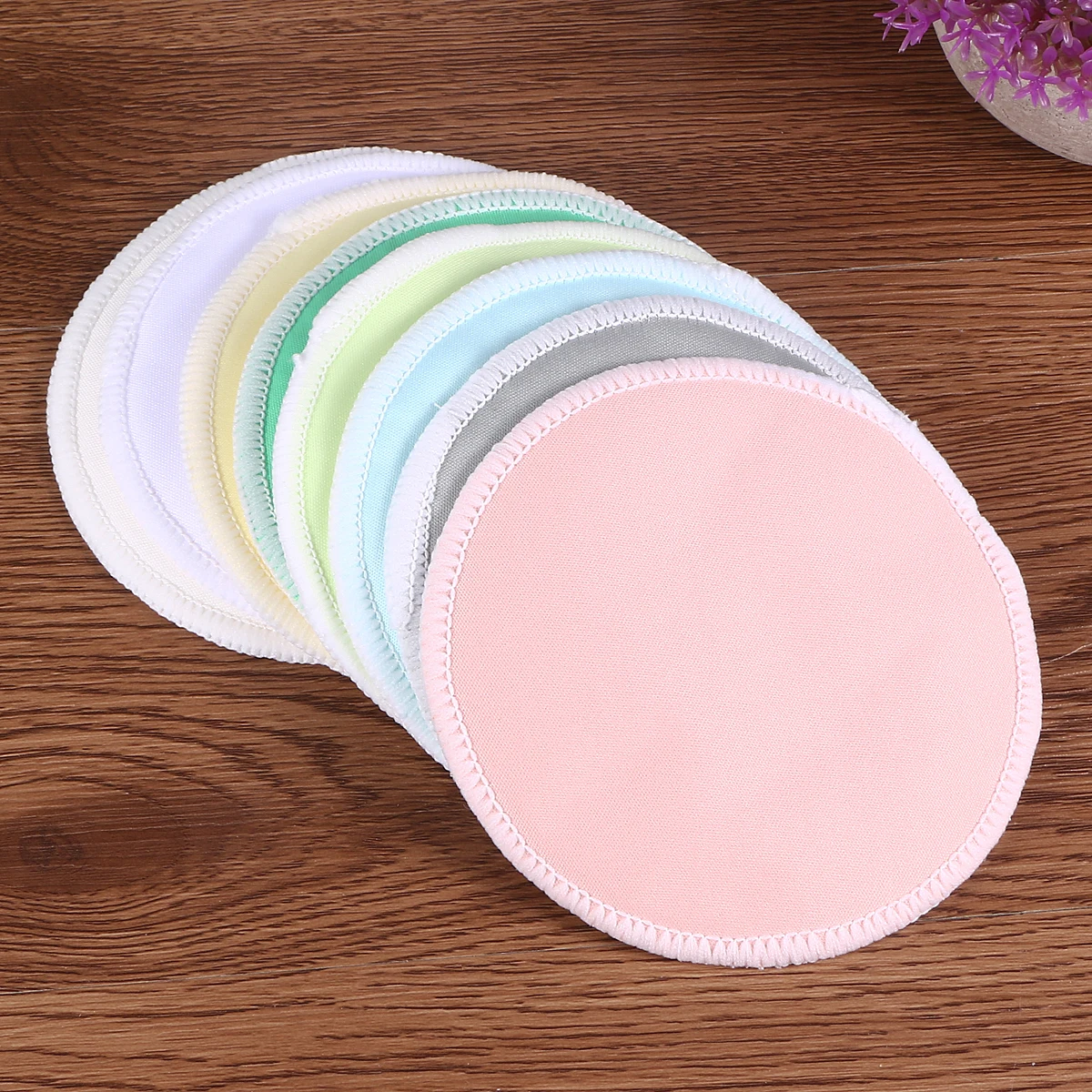 

16pcs Makeup Removal Cotton Pads Bamboo Fiber Washable Reusable Face Eye Soft Round Pads Sensitive Skin Mixed Color