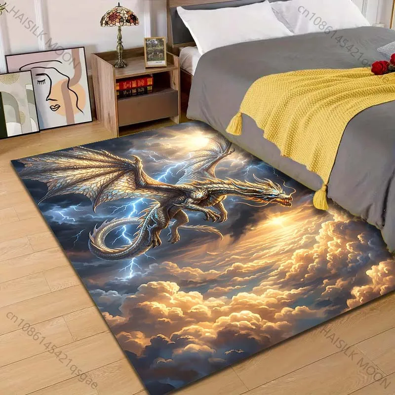 Multiple sizes Dragon soaring through clouds Carpet for Living Room Bedroom Sofa Home Decor Rus Non-slip Floor Mat Luxury Gift