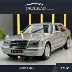 Simulation 1:32 Scale Classic Benz W140 Alloy Car Model With Sound Light Pullback Boy Car Toy Gift Collective Miniature Voiture