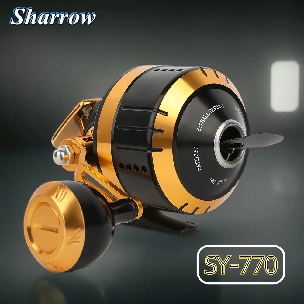 

SY-770 New Fishing Reel Wheel Full-Metal Bowfishing Shooting Reel R/L Hand for Recurve Compound Bow Fishing Archery Accessories