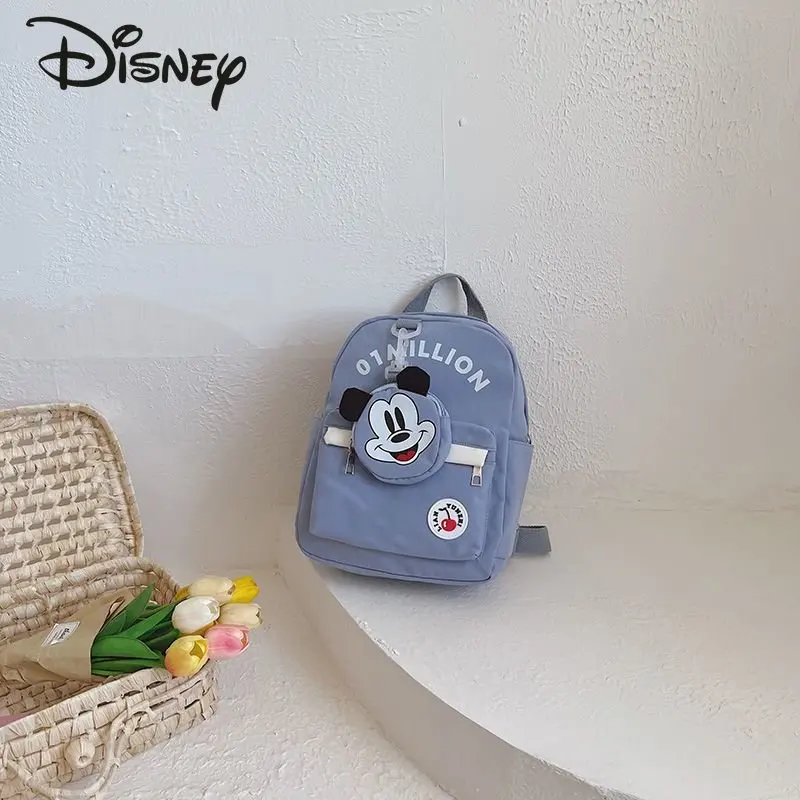 Disney-mochila de Mickey para niños, morral informal versátil de gran capacidad con dibujos animados, alta calidad