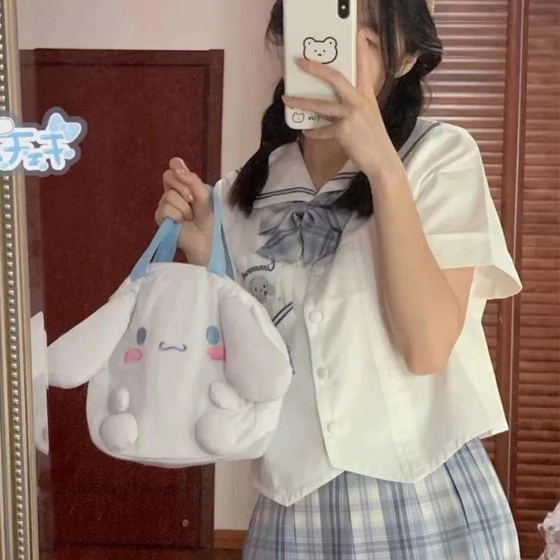 Sanrio Cinnamoroll College JK uniforme camicia da marinaio da donna estate camicette sottili ragazza carina top con colletto Peter Pan vestiti