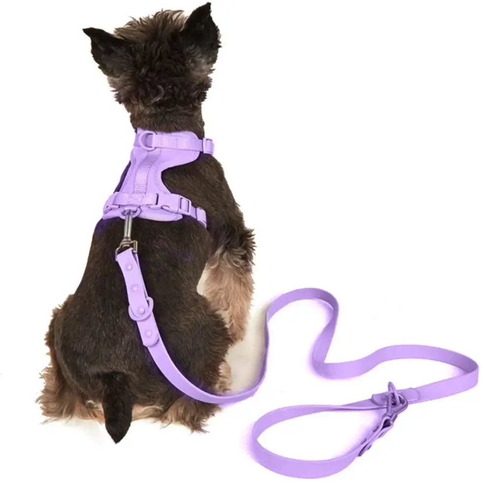 

Candy Color Dog Harness Vest Reflective Adjustable Chihuahua Harness PVC Anti breakaway Pet Accessories Pet Outdoor Walking