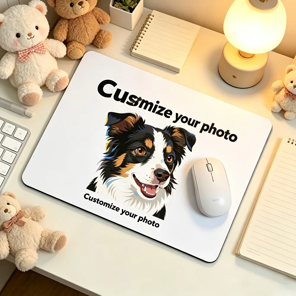 Customizable Name Print Non Slip Gaming Desk Mouse Pad, Multi Holiday Gift Wedding Souvenir Birthday Xmas New Year For Friends