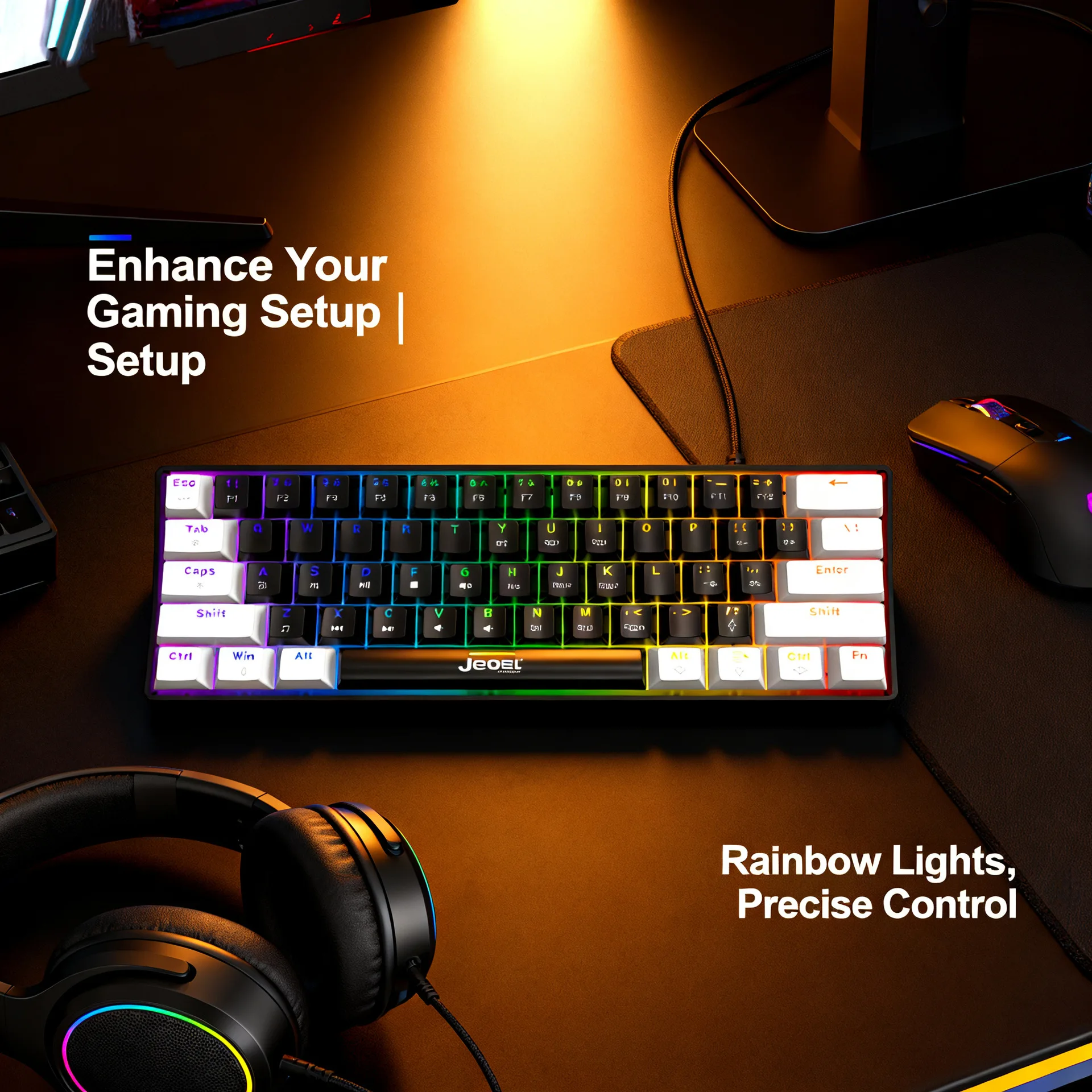 Wired key red axis mechanical keyboard e-sports game RGB game mechanical keyboard 26 keys without rollover