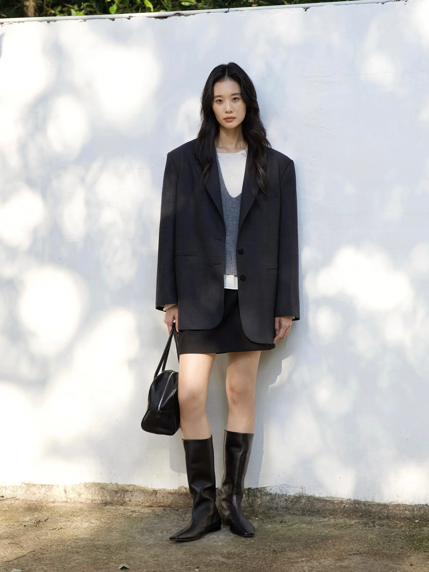 Giacca Classica COUNTONME in Lana con Spalle Imbottite, in Lana Extra Fine, Casual da Donna, Vestibilità Standard, Manica Lunga