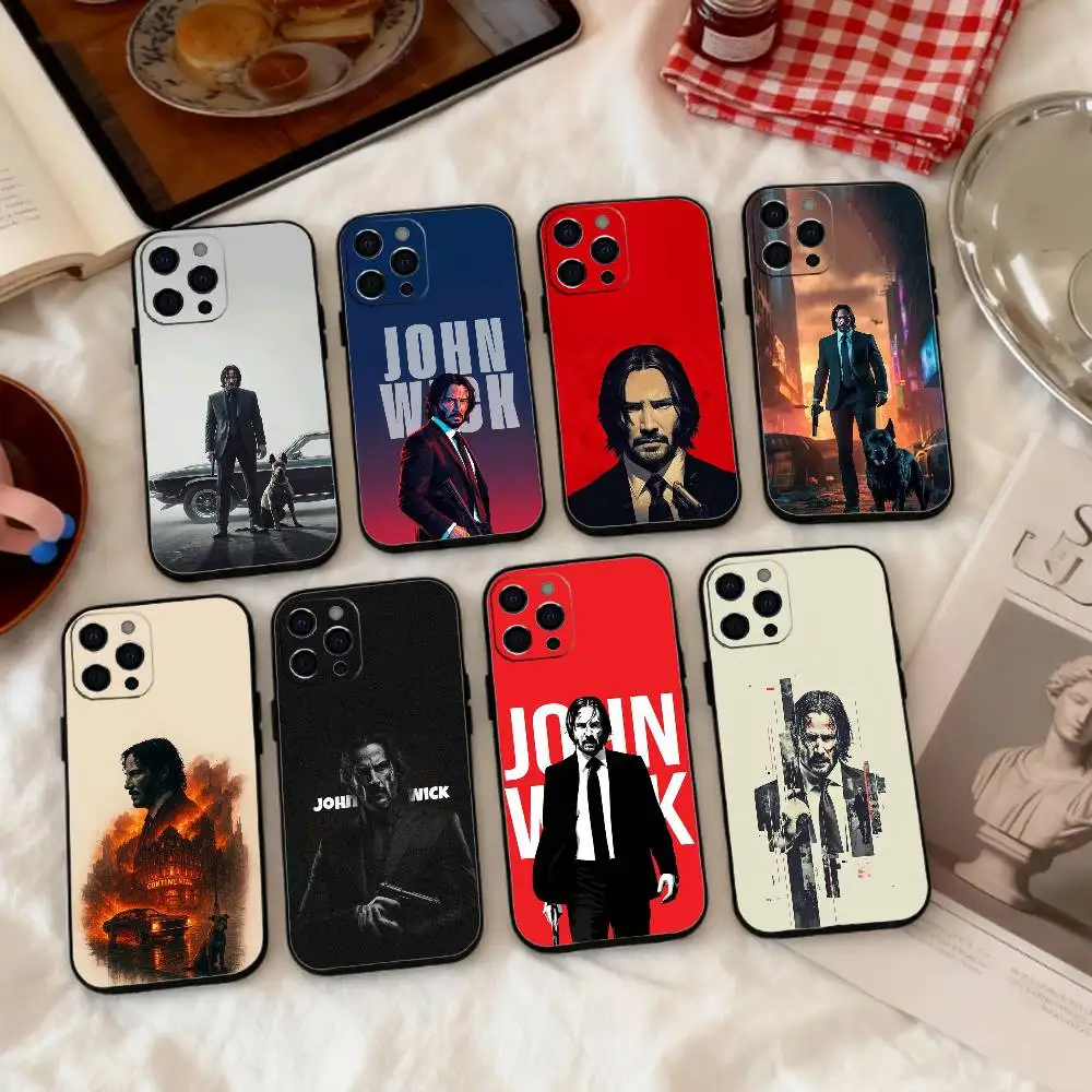 الأفلام الكلاسيكية جون ويك جراب هاتف سيليكون لينة آيفون 17 16 15 14 13 12 11 X XR Plus Pro Max Plus #1
