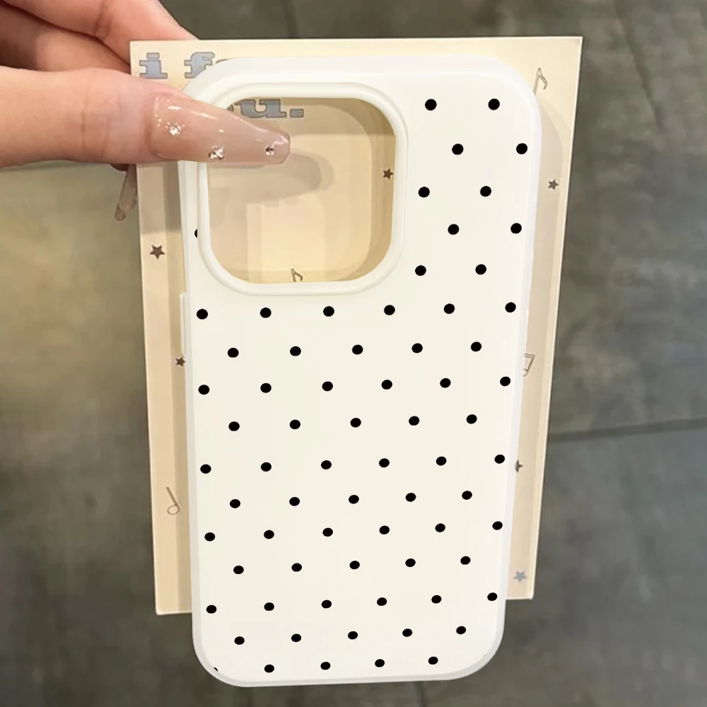 Minimalist Polka Dot Dustproof For Samsung Galaxy S26 S21 S25 S24 S23 S22 Ultra Plus FE Case Cover For A37 A36 A54 A56 A55 Funda