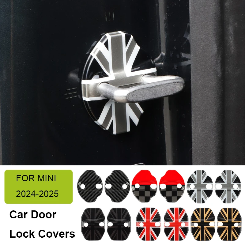 For Mini Countryman U25 J01 J05 Aceman Cooper S E SE F65 F66 F67 2024 2025 Car Door Lock Cover Protection Stickers Accessories