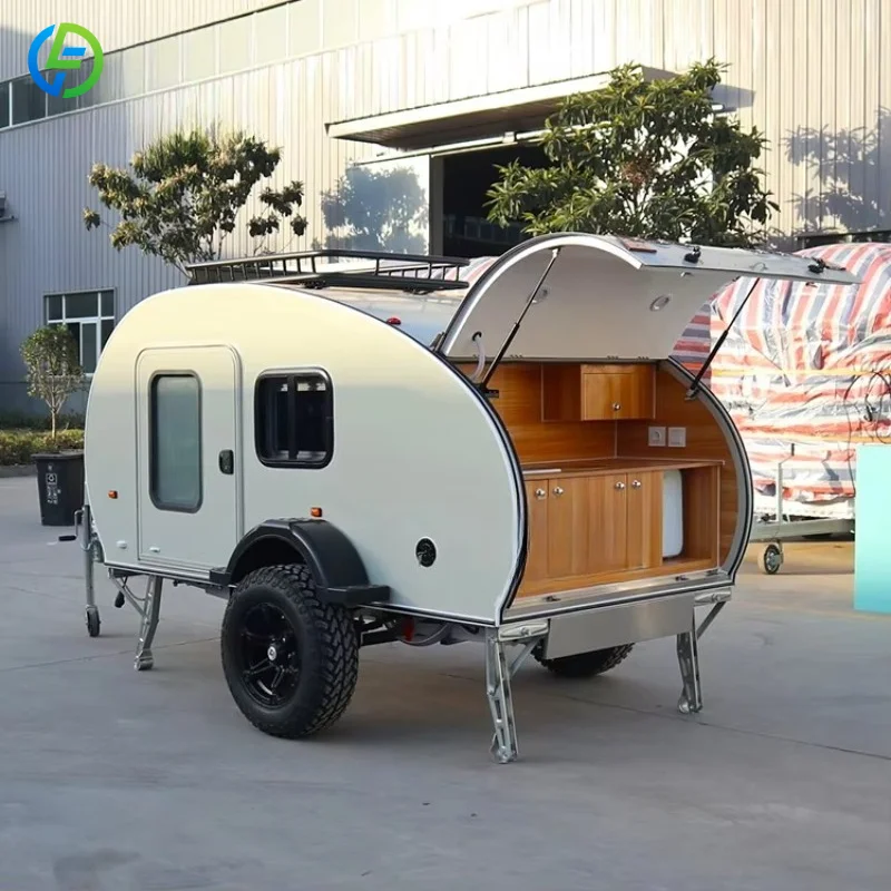 Wholesale Mini Lightweight Travel Trailer Teardrop Camper Trailer Tear Drop Trailer Rv Camper Small Caravan Camping Customized