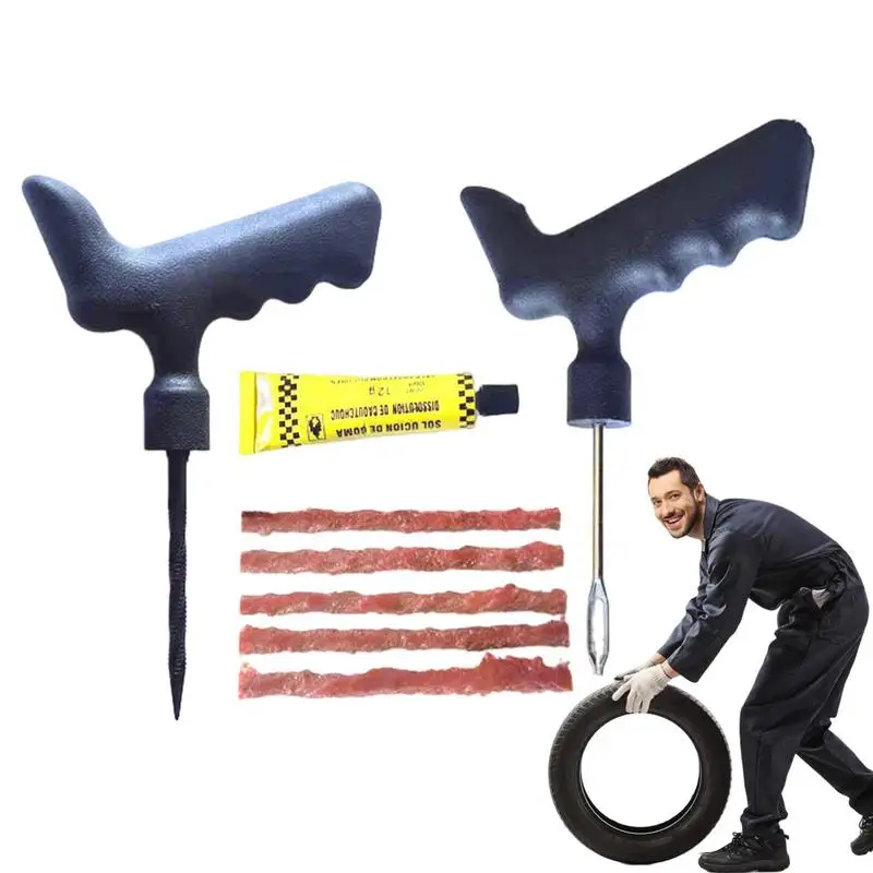 

Car Tire Repair Kit Professional Flat Tire Repair Kit Strong Adhesion Tire Repair Kit Tool Tire Patch Kit For Car Tire Plug