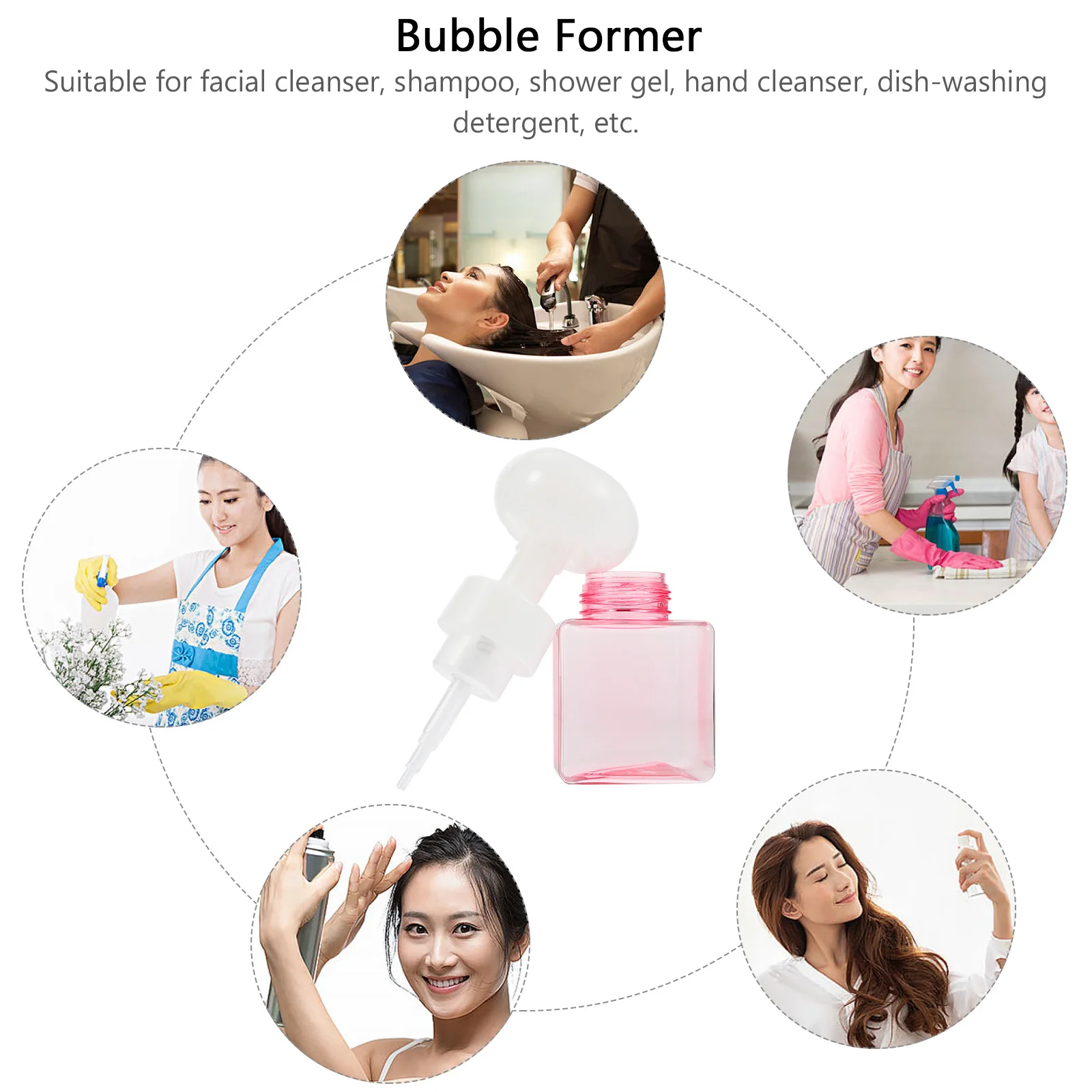 

Portable Flower Foaming Bottle Dispensing Liquid Soap Travel Container Refillable Foaming Dispenser