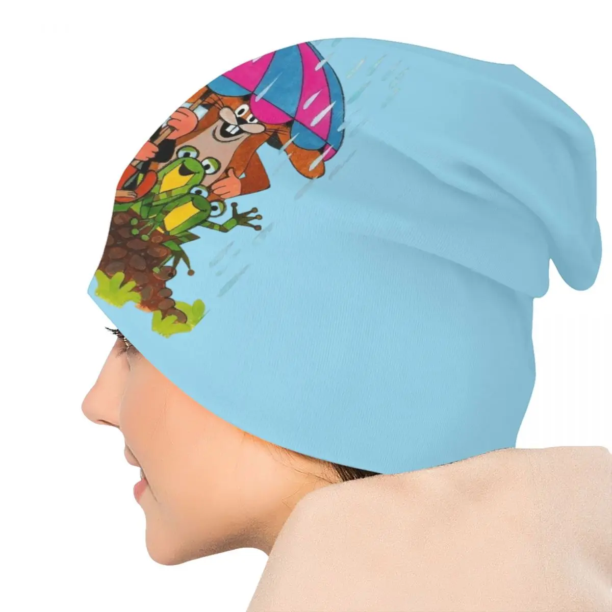 للجنسين بونيه الدافئة الحياكة قبعة Krtek Krtecek التشيكية ليتل الخلد كول بيني قبعات الكبار الكرتون أنيما قبعات صغيرة قبعة تزلج #5