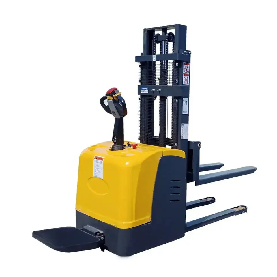 YG Customized Full Electric Pallet Portable Stacker Forklift Hand 1000kg Self Lift Stacker All Terrain 2ton Electric Stacker 4 M