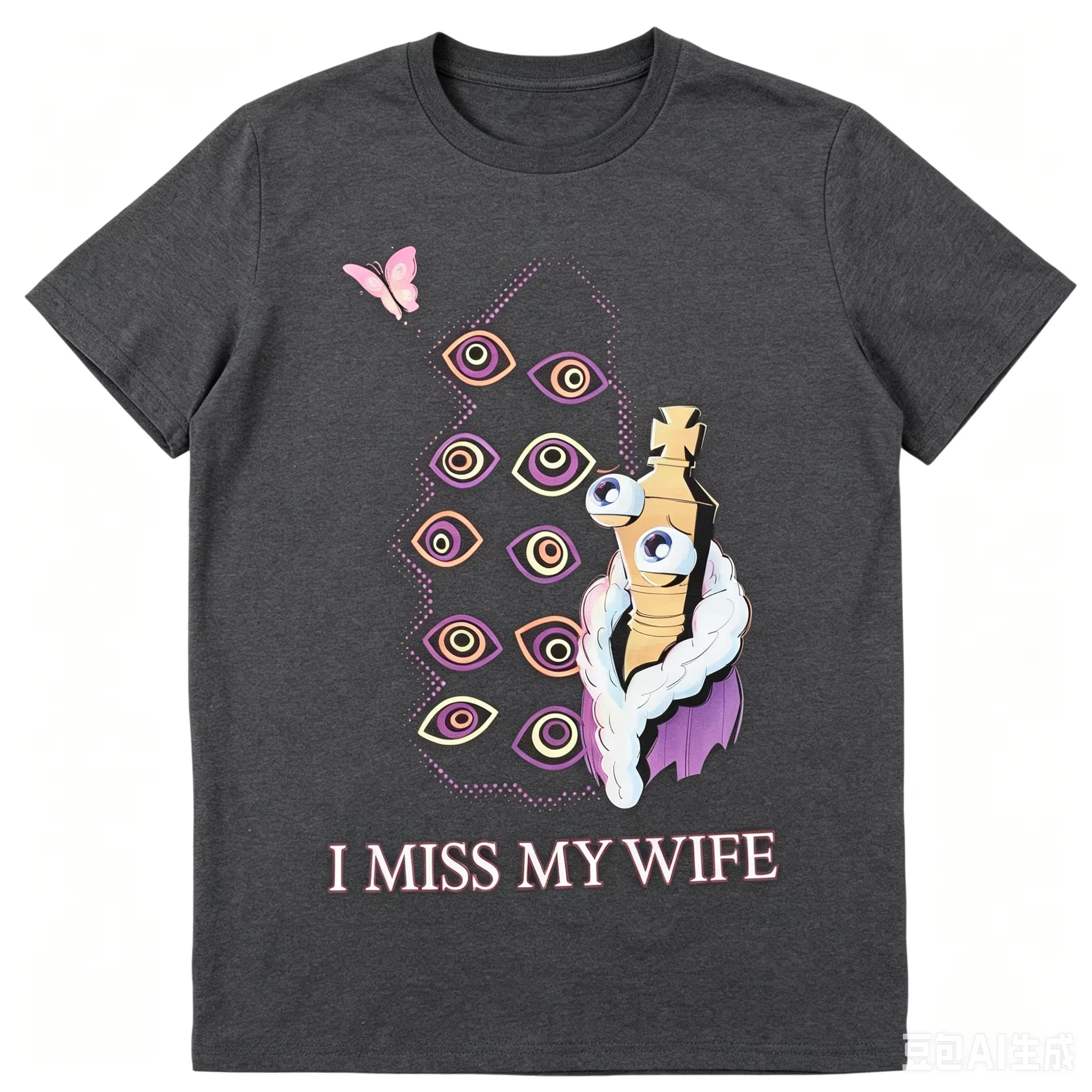 2026 new Wonderful Digital Circus  I miss my wife  T-shirt  Men's and Women's Clothing  Anime short-sleeved shirt  Streetwear