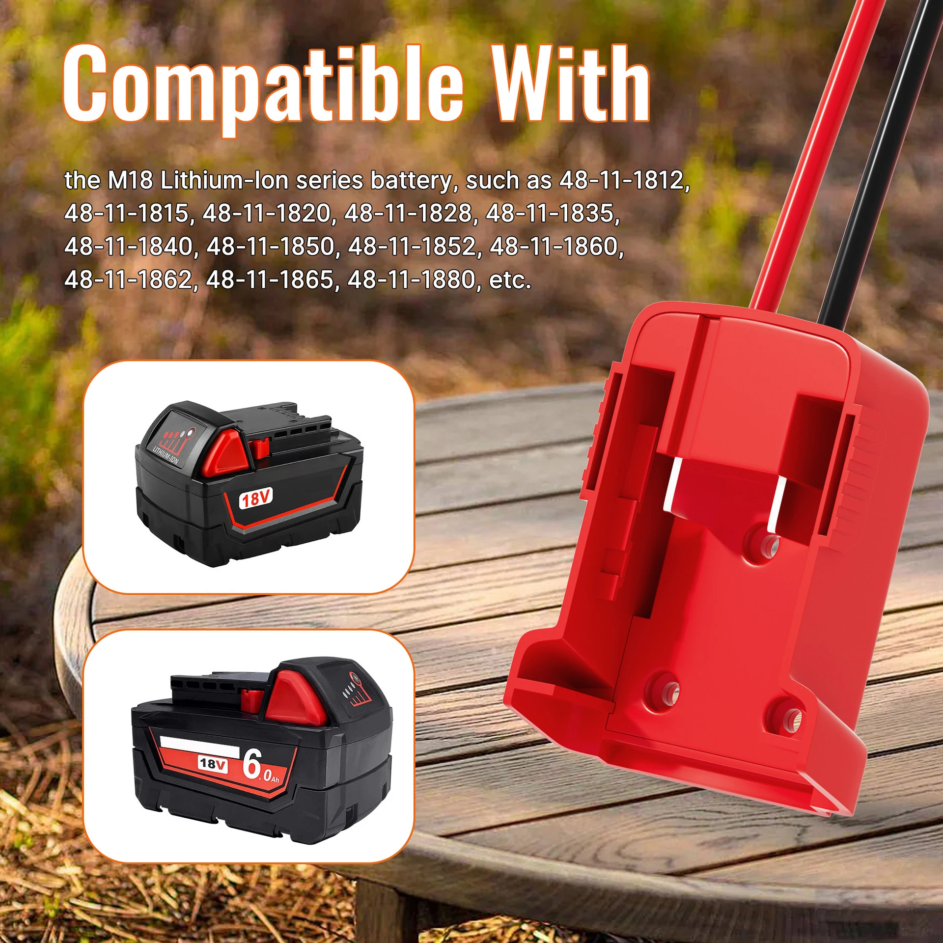Adaptador corriente batería 18V Makita – Conector alimentación universal - imagen 4