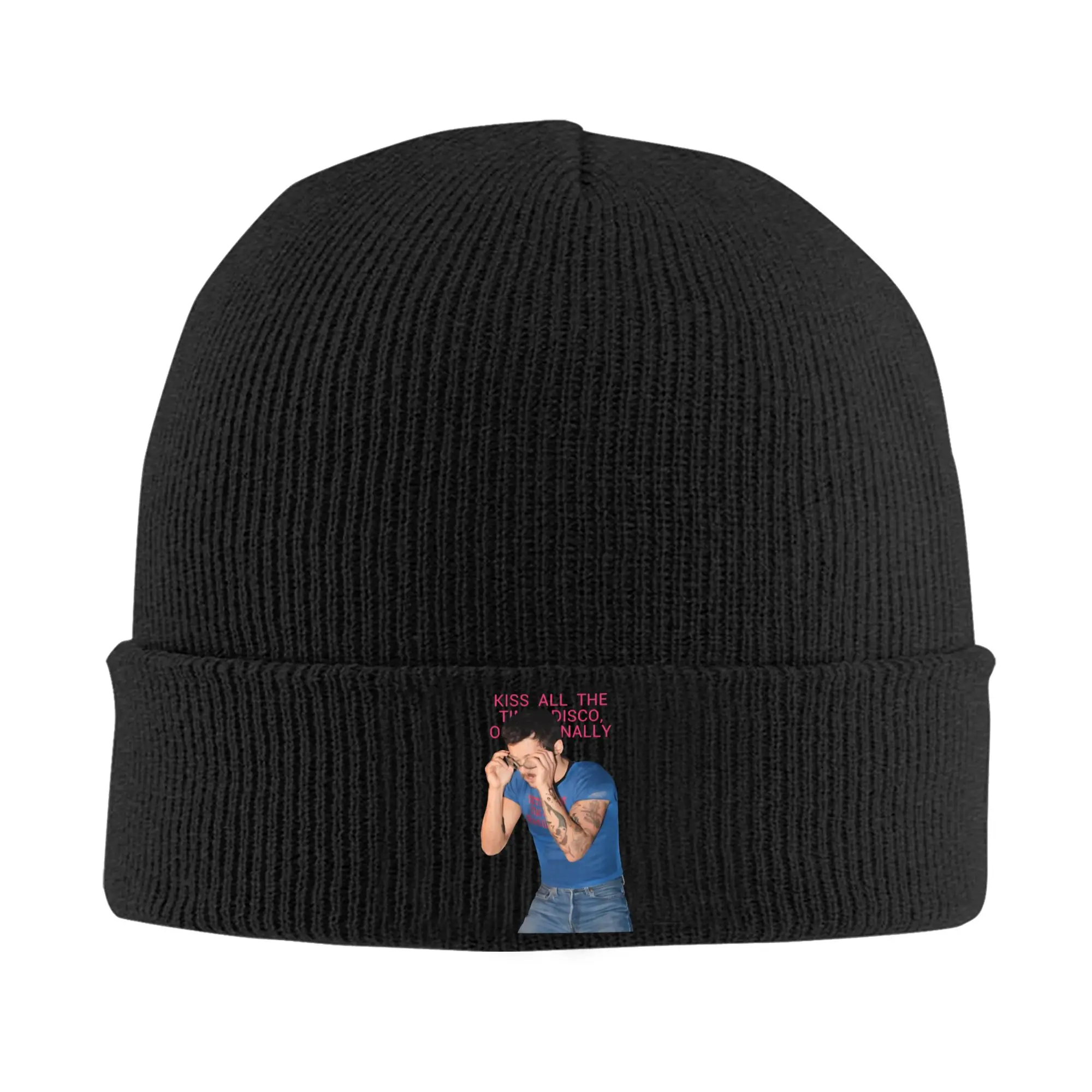 Kiss All The Time Disco Occasionally Knit Hat Beanie Winter Hats Warm Unisex  Street Muisc Cap for Men Women Gift,
