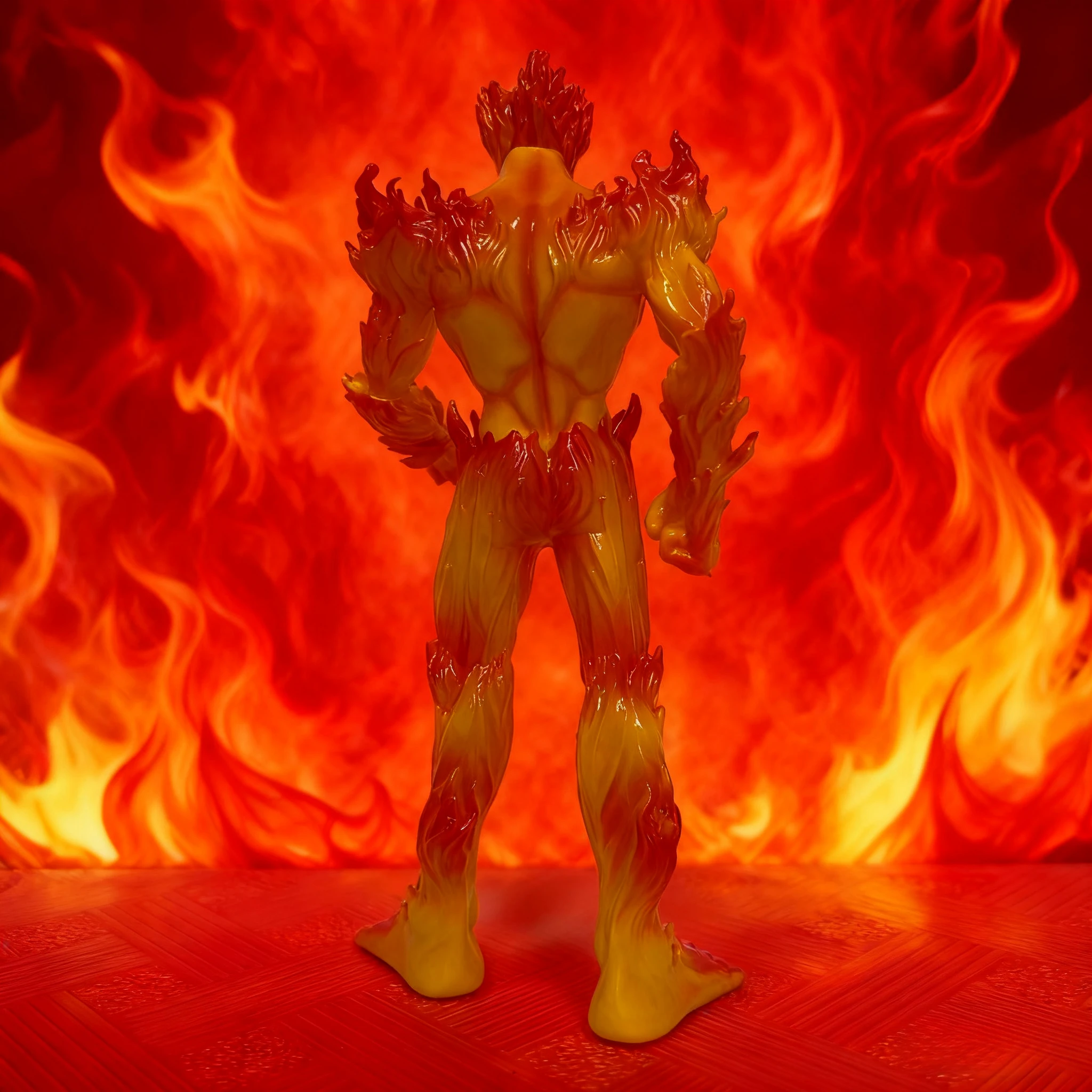 New 20cm High Quality Digimon Battle Flame Beast Anime Peripheral Figurines Table Sets Model Ornaments And Gifts Gk Statues