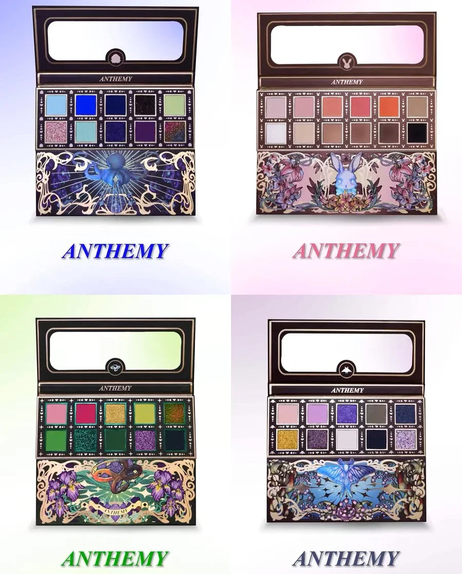 Anthemy10 Farbe 12 Farben Chameleon Lidschatten Tablett Pearl Matte Laser Chameleon Lidschatten Langlebiges Augen-Make-up