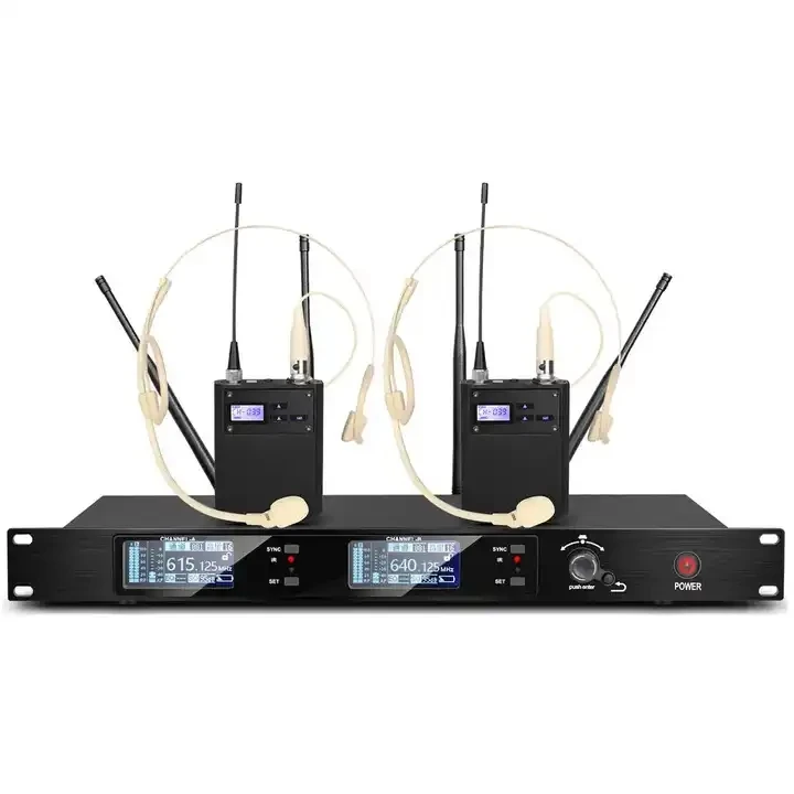 

DR80A Professional Recording Microphone Wireless 2 Channel Lapel Microphone