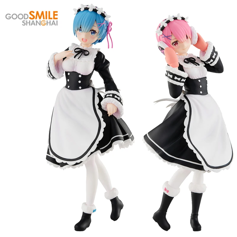 

In Stock Original GOOD SMILE POP UP PARADE Re:life In A Different World From Zero Rem Ram Ice Season 18Cm Model Toy for Boy Gift