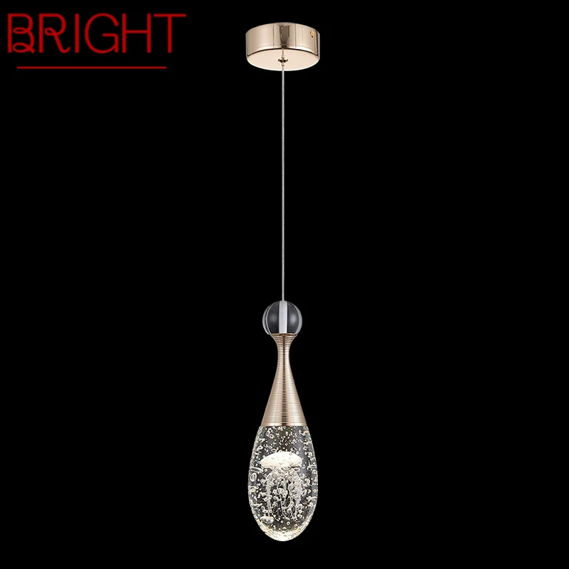 

BRIGHT Modern Pendant Lamp Originality Handmade Jellyfish Crystal LED Chandelier Lighting for Bedroom Dining Room