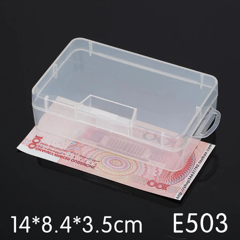 Rectangular Plastic Clear Transparent Storage Electronic Parts Screw Beads Box Collection Container Organizer