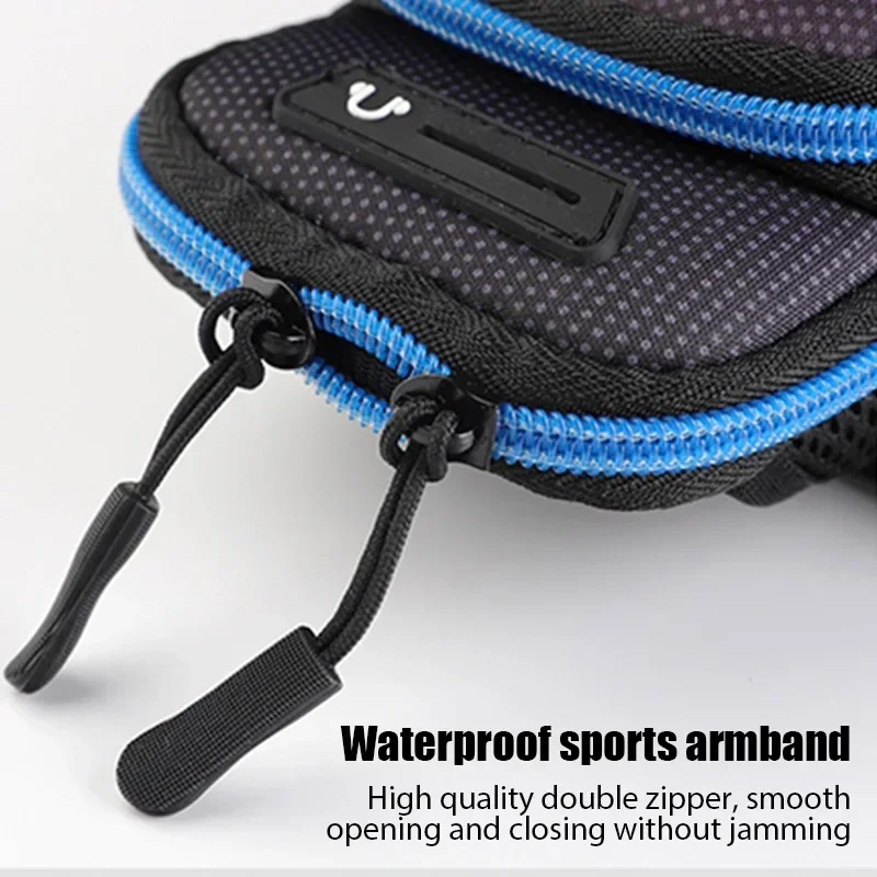 Uniwersalna opaska na ramię Sportowe etui na telefon do biegania Uchwyt na telefon Sportowa torba na telefon iPhone Xiaomi Huawei poniżej 6,5" 7,2" — zdjęcie 4