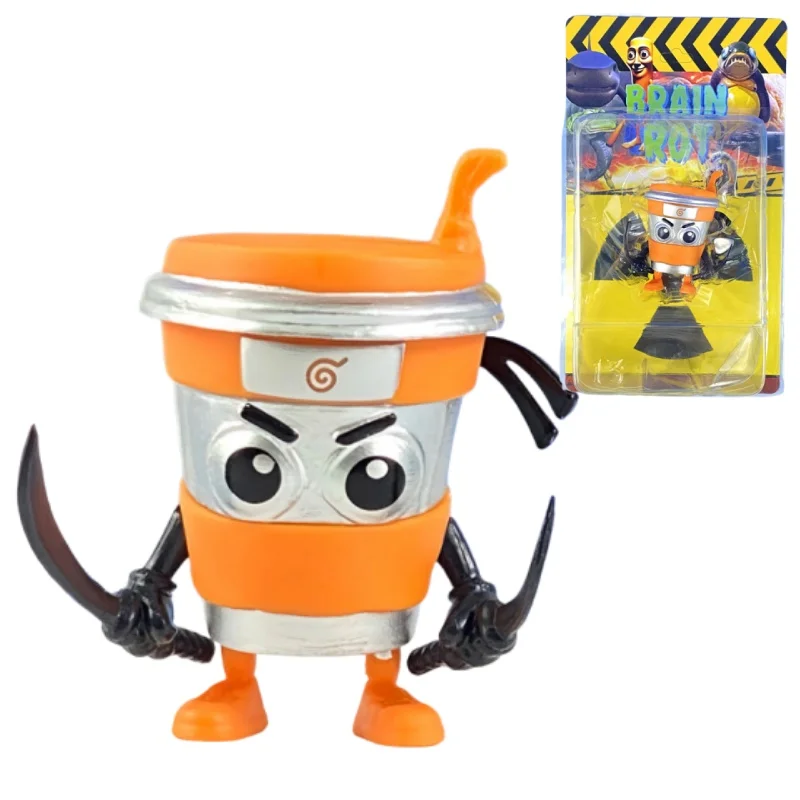 حار كابتشينو قاتل عمل الشكل تونغ تونغ ساهور الإيطالية Brainrot الكرتون حلية تحصيل لعبة للزينة