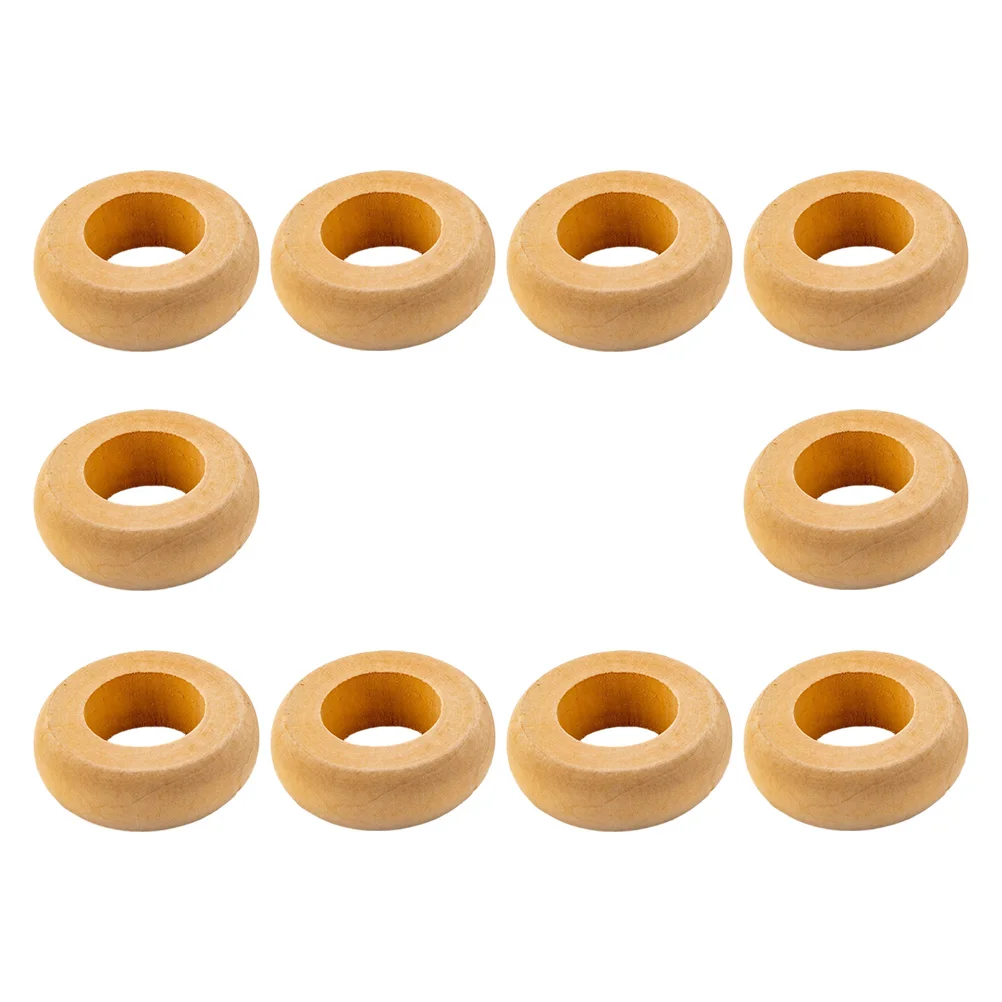 

10 Pcs Wooden Napkin Rings Farmhouse Holders Decorative Rustic DIY H made Wood Napkin Ring Set Curtains Easy Storage