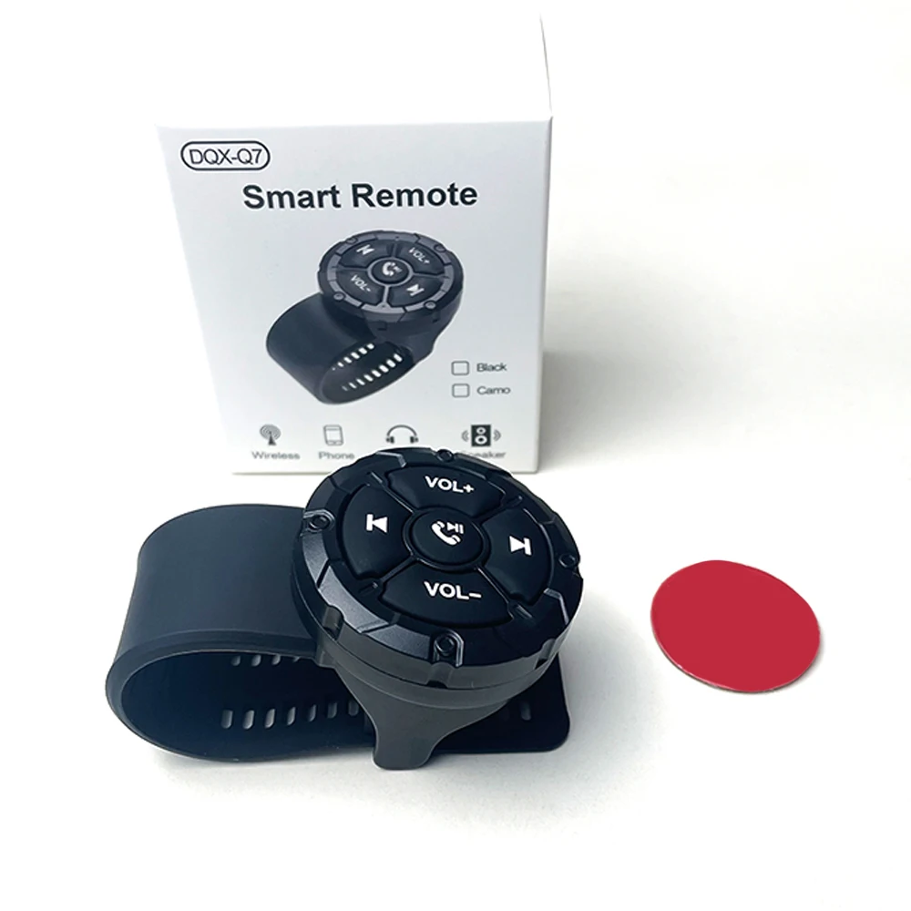 Wireless Bluetooth 5.3 Remote Button Helmet Earphone Motorcycle/Bike Handlebar Media Controller Steering Wheel Remote Control