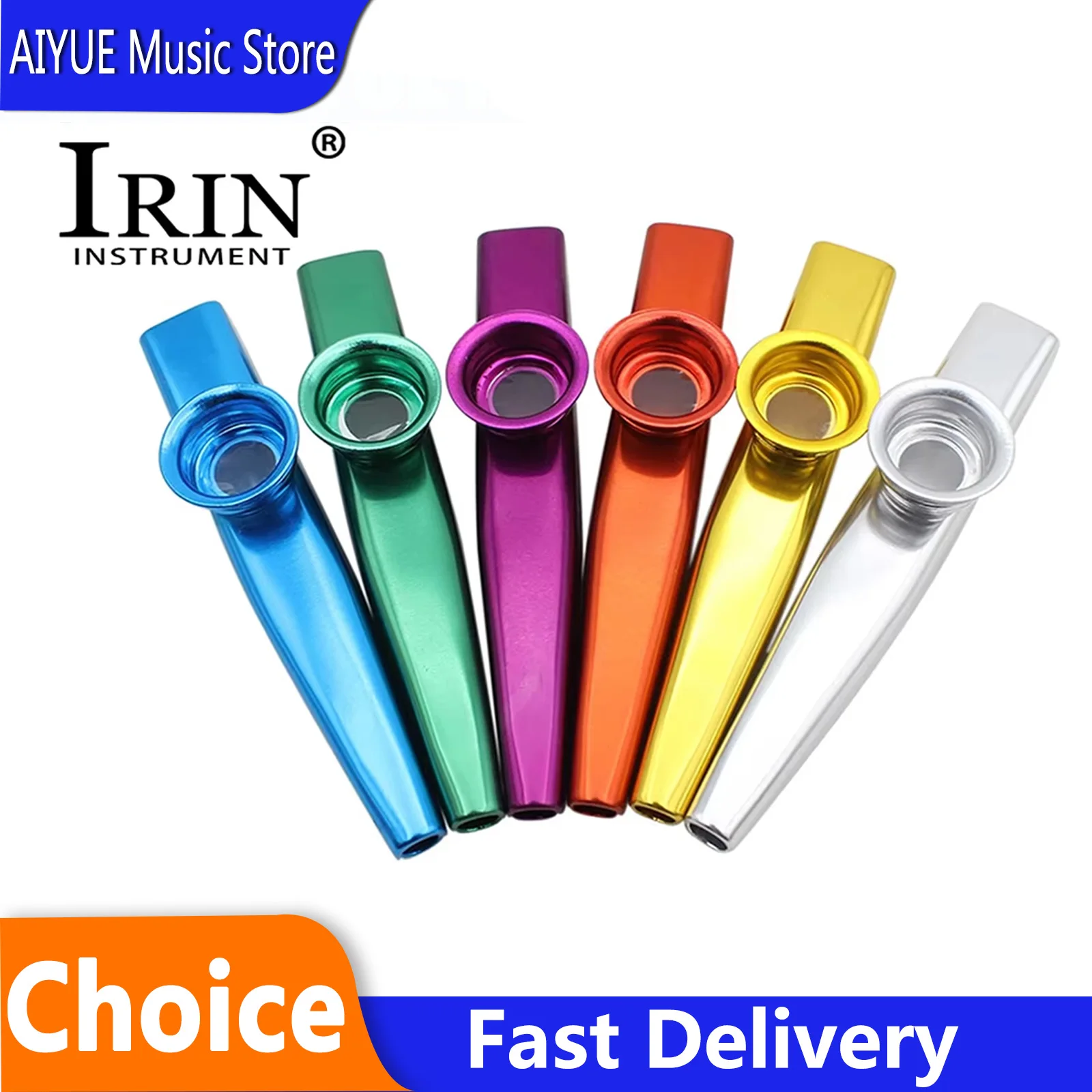 IRIN Kazoo Metal Colourful Kazoos Orff Musical Instruments Flutes Diaphragm Mouth Kazoo Guitars Mate Lightweight Kazoo
