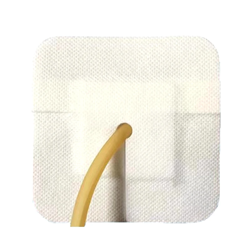 Picture 7: 10Pcs Feeding Tube Dressing Adhesive Split Drain Gauze Sponge PEG Catheter Stabilization Holder Incision Surgery Wound Care Pad