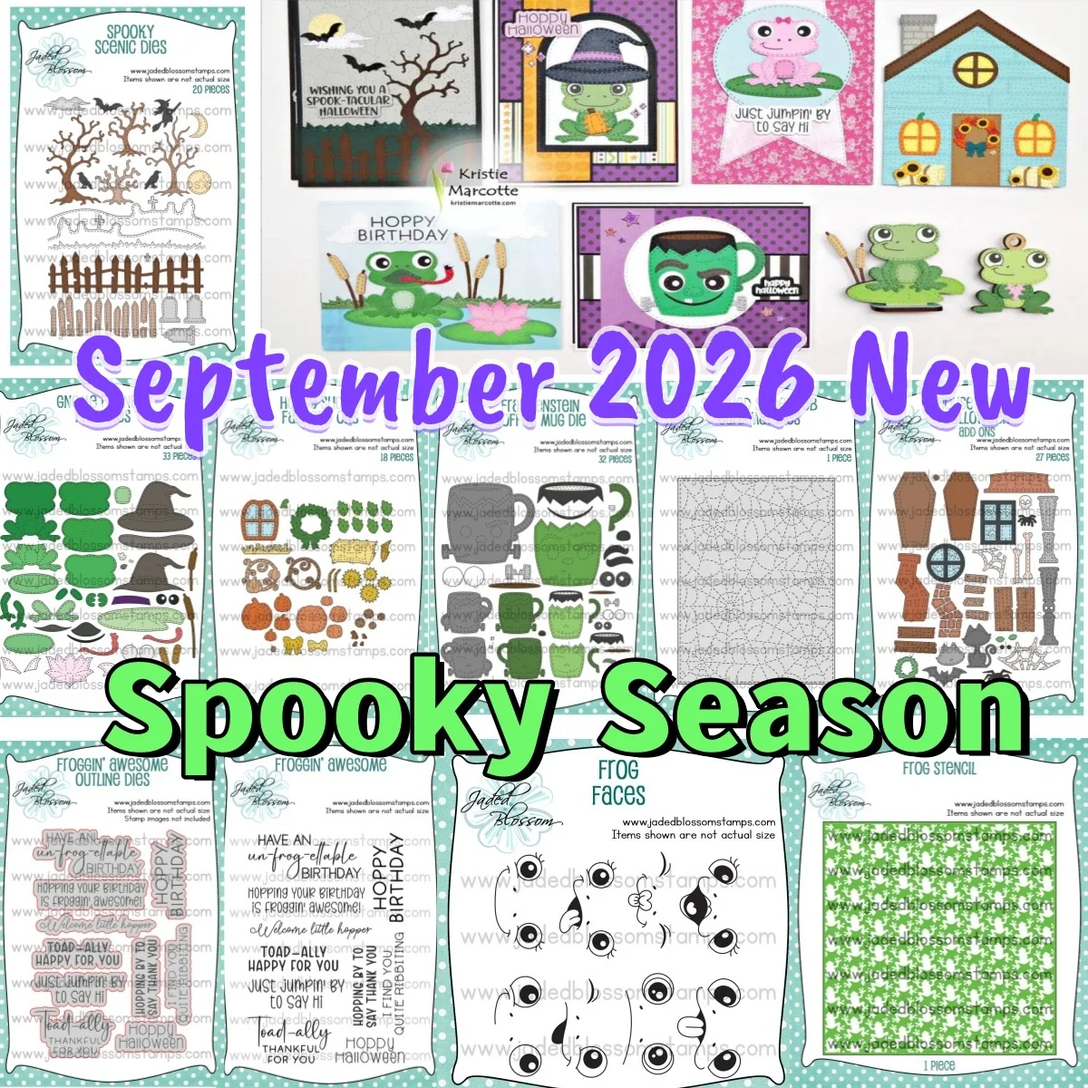 Spooky Season Frog House Metal Cutting Dies Clear Stamps Stencil For DIY Making Card Scrapbook Embossed Paper September 2026 New